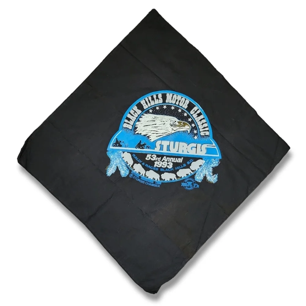 STURGIS BLACK HILLS MOTOR CLASSIC x VINTAGE 53rd Annual Biker handkerchief‎ 1993